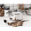 Nerūdijančio plieno puodas Florina Stilio 16 cm 1,6 l su dangteliu dujų indukcija