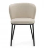New Home MINKŠTA KĖDĖ SVETAINEI GLAMOUR AUDINIO BOUCLE TEDDY BEIGE ECRU BARI