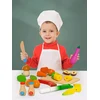 Nicekids MEDINĖS DARŽOVĖS, SKIRTOS MAGNETINIAM PJOVYMUI PJOVYTI DĖŽĖS RINKINĖJE SU AŠMENIMIS