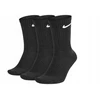 Nike Socks Everyday Socks 3 poros, juodos, 38-42 dydis, medvilninis viršus