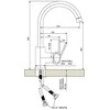 Nixie Vandens maišytuvas virtuvės praustuvei 096 Nexie 35mm chromuotas