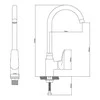 Nixie Vandens maišytuvas virtuvės praustuvei 098-1 Nexie 35mm chromuotas