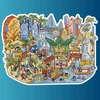 Nocton 20x ANTISTRESS STICKBOOK 3D TIKTOK HOUSE SCENES DIDELI lipdukai stumdami
