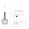 Nowodvorski pakabinamas šviestuvas Luksor S 8851, juodas