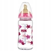 NUK Stiklinis buteliukas 240ml žindukas 0-6m First Choice rožinė 10745122