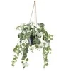 Nukaręs dirbtinis augalas vazone 40cm pelargonija