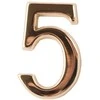 Numeris 5, 50 mm, klijuojamas, aukso sp.