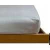 Nyks Medvilninis satino paklodė su elastine juostele 80x200, pilkas medvilninis atlasas