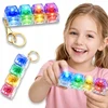 Okami Antistresinis Clicker Keychain Fidget 4 jungikliai Clicker LED apšvietimo klaviatūra