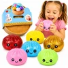OKAMI Rinkinys 3in1 Squishy purus kukuliai kukuliai Blizgantis sviestinis sūris