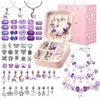 Okami Rinkinys Violetinis DO ROBIENIA BRANSOLETEK NASZYJNIKÓW PUDEŁKO KORALIKI