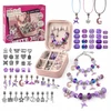 Okami Rinkinys Violetinis DO ROBIENIA BRANSOLETEK NASZYJNIKÓW PUDEŁKO KORALIKI
