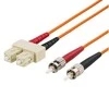 OM1 optinis kabelis DELTACO, SC - ST, duplex, UPC, 62,5/125, 10m, oranžinis / FB-410