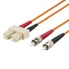OM1 optinis kabelis DELTACO, SC - ST, duplex, UPC, 62.5/125, 3m, oranžinis / FB-43