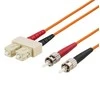 OM1 optinis kabelis DELTACO, SC - ST, duplex, UPC, 62.5/125, 5m, oranžinis / FB-45