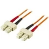 OM1 Optinis kabelis DELTACO, SC - SC, duplex, UPC, 62,5/125, 1m, oranžinis / FB-51