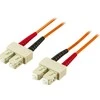 OM1 optinis kabelis DELTACO, SC - SC, duplex, UPC, 62,5/125, 25m, oranžinis / FB-525
