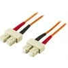 OM1 optinis kabelis DELTACO, SC - SC, duplex, UPC, 62,5/125, 5m, oranžinis / FB-55