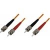 OM1 optinis kabelis DELTACO, ST - ST, duplex, UPC, 62,5/125, 2m, oranžinis / FB-32