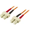 OM2 optinis kabelis DELTACO, SC - SC, duplex, UPC, 50/125, 1m, oranžinis / FB-21