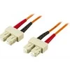 OM2 optinis kabelis DELTACO, SC - SC, duplex, UPC, 50/125, 10m, oranžinis / FB-210