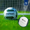 OneTeam futbolo kamuolys HB Attack, baltas/žalias, dydis 5