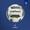 OneTeam futbolo kamuolys HB Attack, baltas/žalias, dydis 5