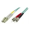 Optinis kabelis OM3 LC - ST, dvipusis, multimodas, 50/125, 1m DELTACO / LCST-61