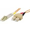 Optinis kabelis DELTACO OM1, LC - SC, duplex, UPC, 62,5/125, 5m, oranžinis / LCSC-5M