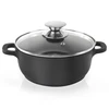 Orion Puodas GRANDE 24 cm, 4 l, su stikliniu dangteliu, granitinė danga