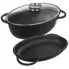 Orion Kepimo skarda 10L 40X28X18CM ALIUMINIO STIKLO DANGINIS INDUKCINIAM 3 VIENŲ RINKINYS