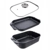 Orion Kepimo skarda 7L 41X26X15CM ALIUMININIS SU GRILINIU KEPU IR STIKLINIU dangteliu