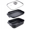 Orion Kepimo skarda 7L 41X26X15CM ALIUMININIS SU GRILINIU KEPU IR STIKLINIU dangteliu