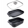 Orion Kepimo skarda 7L 41X26X15CM ALIUMININIS SU GRILINIU KEPU IR STIKLINIU dangteliu