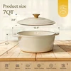Overmont 26 cm / 5,2 l emaliuotas ketaus apvalus puodas su dangčiu Cookboo