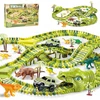 Owl Tech MEGA RACE TRAK DINOZAUURŲ PARKAS MAGIC TRACK AUTOMOBILIŲ KONSTRUKCIJOS RINKINYS 270
