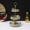 Padėklas metalinis 3 aukštų aukso sp. 25x46,5x25 cm Home Deco KA0112