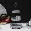 Bikuvalt Padėklas stiklinis 3 aukštų sidabro sp. 25x46,5x25 cm Home Deco KA0113
