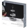 Bikuvalt Padėklas stiklinis 3 aukštų sidabro sp. 25x46,5x25 cm Home Deco KA0113