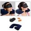 Travel pillow inflatable croissant + blindfold