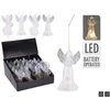 Pakabinama dekoracija ANGEL, 4 dizainai, (elementai 3xLR44 įeina), spalvą keičiantis LED, h11,5 cm