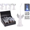 Pakabinama dekoracija ANGEL, 4 dizainai, (elementai 3xLR44 įeina), spalvą keičiantis LED, h11,5 cm