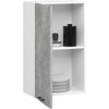 Pakabinama virtuvės spintelė OLIVIA W50, H72 cm, balta/pilka