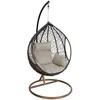 Home4You Kabantis krėslas DROPLET su pagalvėlėmis 125x125xH200cm, rėmas: plienas, sėdima dalis: sintetinė vytelė, spalva: juoda