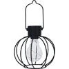 Pakabinamas LED lauko žibintas, įkraunamas saulės energija, 3 dizainų, juodos sp., h 14-16 cm