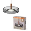 18,5W LED pakabinamas šviestuvas MESH, juodas, 3000K