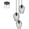 Pakabinamas šviestuvas EGLO NEWTOWN, 3 x E27, max 3 x 60W, juodos sp., h130 cm
