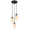 Pakabinamas šviestuvas GLOBO BACKEY, 3 x E27 15W, skaidrūs stiklo kristalai, ø25x120cm