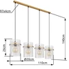 Pakabinamas šviestuvas GLOBO BACKEY, 4 x E27 15W, skaidrūs stiklo kristalai, 70x10x120cm