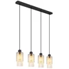 Pakabinamas šviestuvas GLOBO BACKEY, 4 x E27 15W, skaidrūs stiklo kristalai, 70x10x120cm